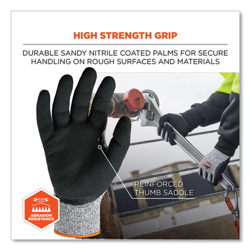 ProFlex 7031 ANSI A3 Nitrile-Coated CR Gloves, Gray, X-Large, Pair, Ships in 1-3 Business Days