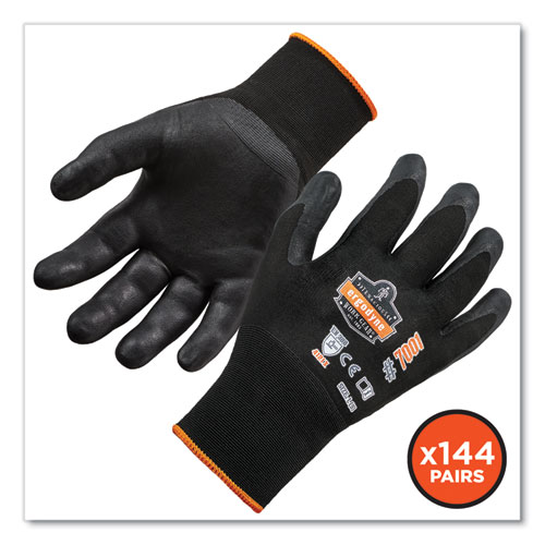 ProFlex 7001-CASE Nitrile Coated Gloves, Black, X-Large, 144 Pairs/Carton, Ships in 1-3 Business Days