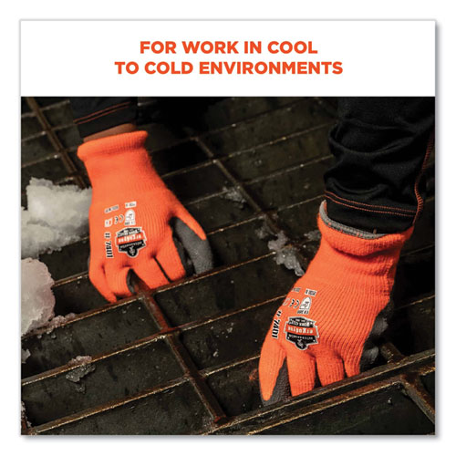 ProFlex 7401-CASE Coated Lightweight Winter Gloves, Orange, 2X-Large, 144 Pairs/Carton, Ships in 1-3 Business Days