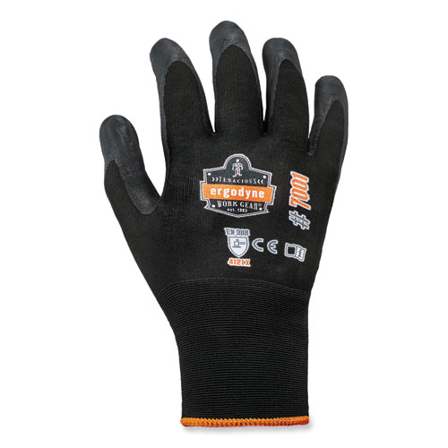 ProFlex 7001-CASE Nitrile Coated Gloves, Black, Small, 144 Pairs/Carton, Ships in 1-3 Business Days