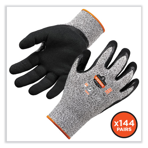 ProFlex 7031-CASE ANSI A3 Nitrile-Coated CR Gloves, Gray, Small, 144 Pairs/Carton, Ships in 1-3 Business Days