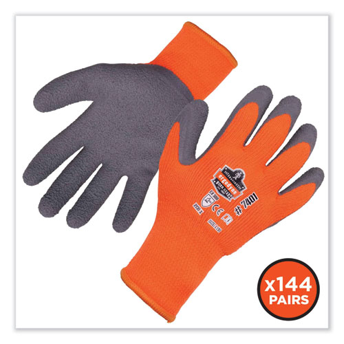 ProFlex 7401-CASE Coated Lightweight Winter Gloves, Orange, 2X-Large, 144 Pairs/Carton, Ships in 1-3 Business Days