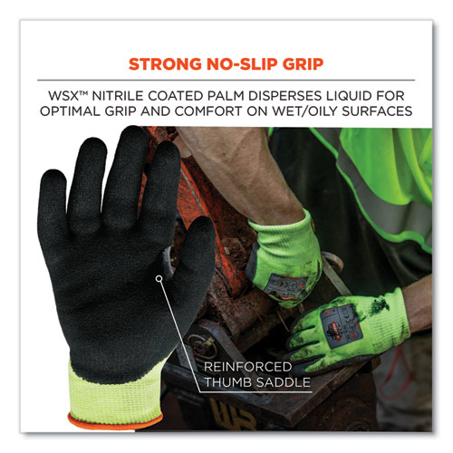 ProFlex 7041 ANSI A4 Nitrile-Coated CR Gloves, Lime, Medium, Pair, Ships in 1-3 Business Days