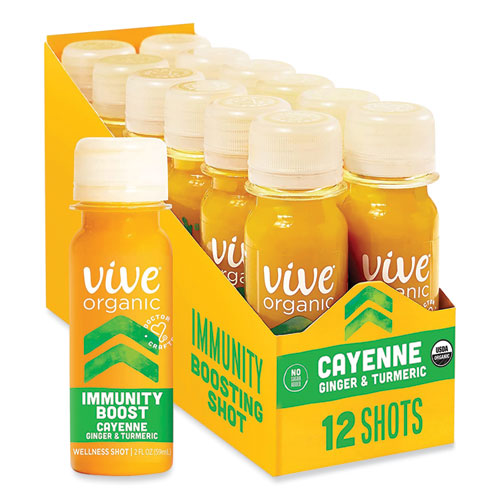 Image of Vive® Organic Immunity Boost Cayenne, 2 Oz Bottle, 12/Carton, Ships In 1-3 Business Days