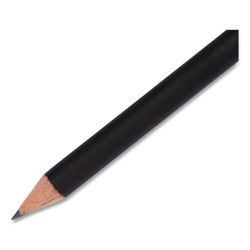 Image of Paper Mate® Mirado Black Warrior Pencil, Hb (#2), Black Lead, Black Matte Barrel, Dozen