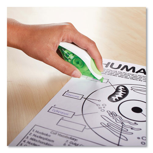 Image of Paper Mate® Liquid Paper® Dryline Grip Correction Tape, Non-Refillable, Gray/Green Applicator, 0.2" X 335"