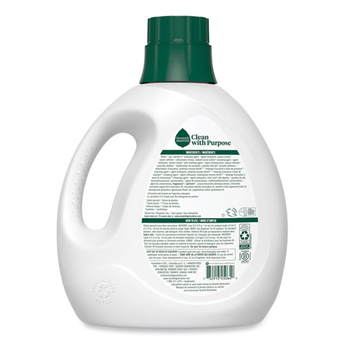 Image of Seventh Generation® Natural Liquid Laundry Detergent, Fresh Lavender, 135 Oz Bottle, 4/Carton