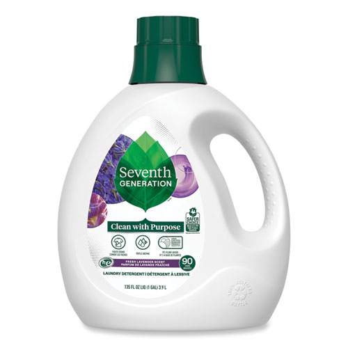 Seventh Generation® Natural Liquid Laundry Detergent, Fragrance Free, 135 oz Bottle, 4/Carton