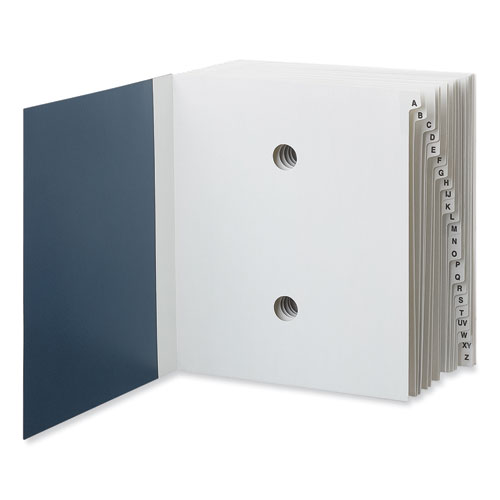 Image of Universal® Expanding Desk File, 20 Dividers, Alpha Index, Letter Size, Blue Cover