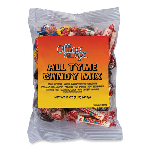 Image of Office Snax® Candy Assortments, All Tyme Candy Mix, 1 Lb Bag