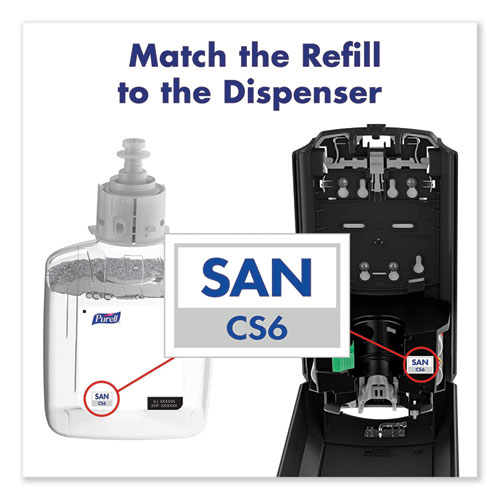 Image of Purell® Cs6 Hand Sanitizer Dispenser, 1,200 Ml, 5.79 X 3.93 X 15.64, White
