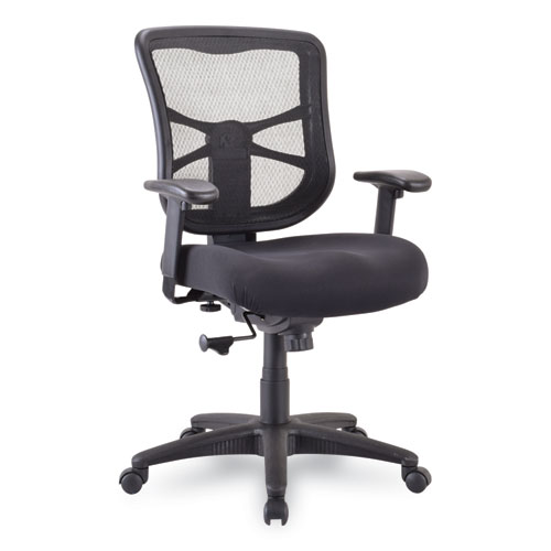 Image of Alera Elusion Series Mesh Mid-Back Swivel/Tilt Chair, Supports Up to 275 lb, 17.9" to 21.8" Seat Height, Black