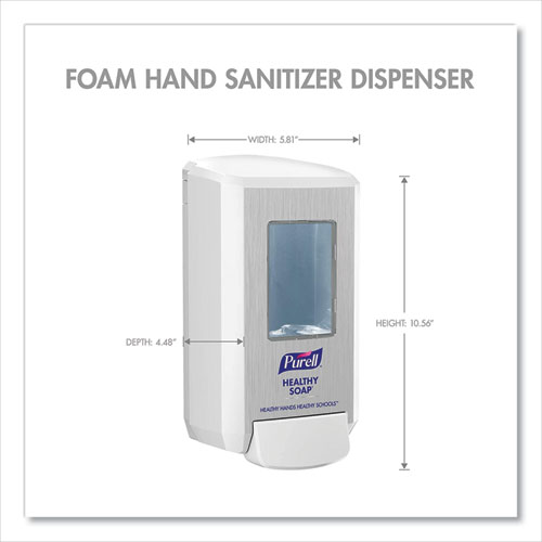 Image of Purell® Cs4 Soap Push-Style Dispenser, 1,250 Ml, 4.88 X 8.8 X 11.38, White