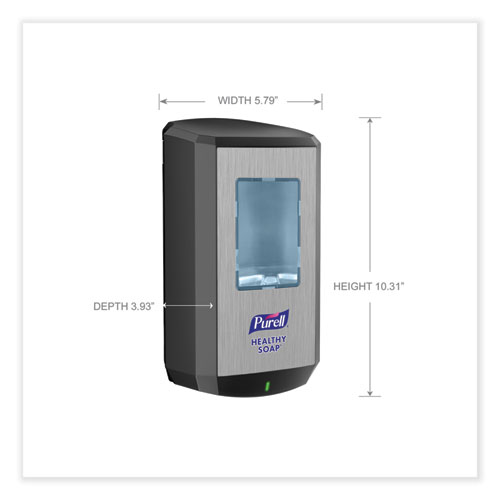 Image of Purell® Cs6 Soap Touch-Free Dispenser, 1,200 Ml, 4.88 X 8.8 X 11.38, Graphite
