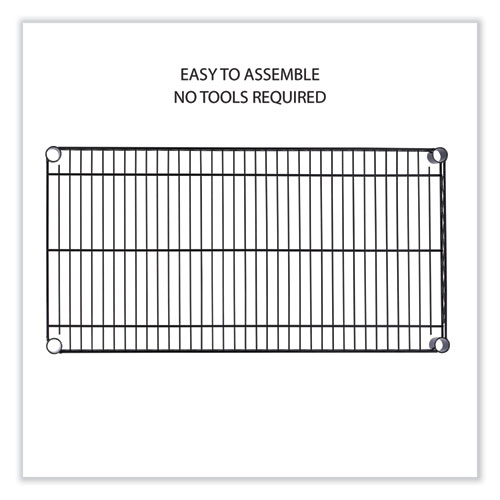 Image of Alera® 5-Shelf Wire Shelving Kit With Casters And Shelf Liners, 36W X 18D X 72H, Black Anthracite