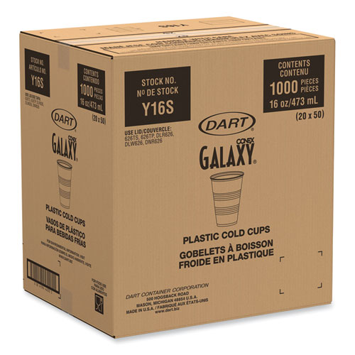 Galaxy Translucent Cups, Squat, 16 to 18 oz, 1,000/Carton