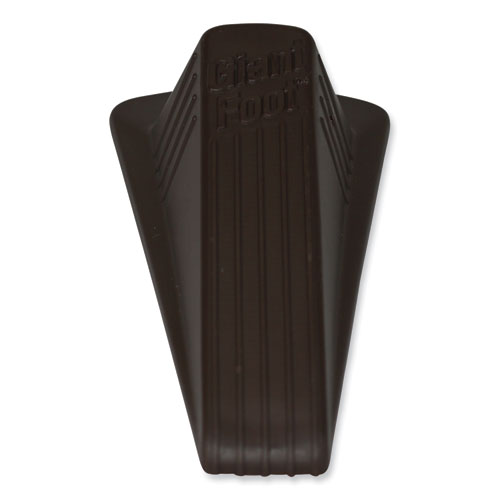 Image of Master Caster® Giant Foot Doorstop, No-Slip Rubber Wedge, 3.5W X 6.75D X 2H, Brown