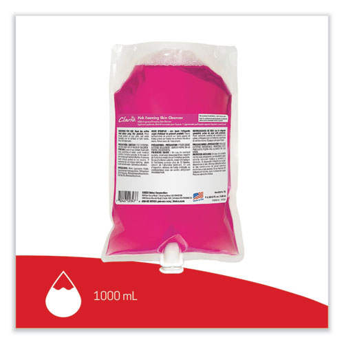Pink Foaming Skin Cleanser, Fresh, 1,000 mL Refill Bag, 6/Carton