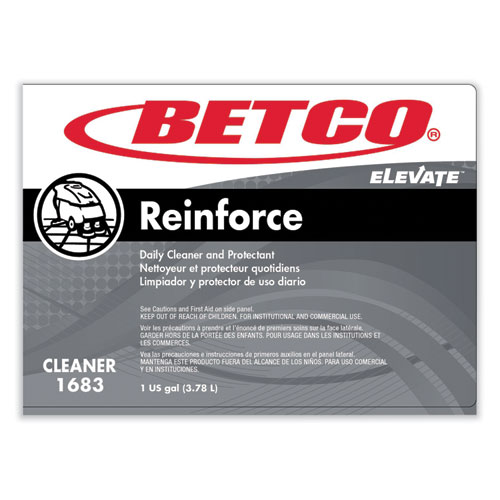 Reinforce Floor Cleaner and Protectant, Lemon Scent, 1 gal Bottle, 4/Carton