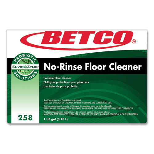 BioActive Solutions No-Rinse Floor Cleaner, Rain Fresh Scent, 1 gal Bottle, 4/Carton