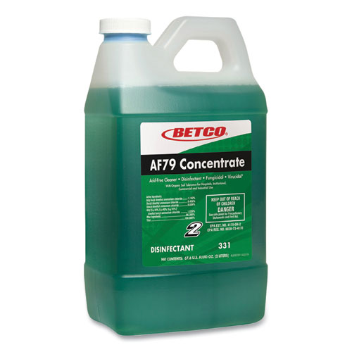 Betco® AF79 Acid-Free Bathroom Cleaner Concentrate, Ocean Breeze Scent, 2 L Bottle, 4/Carton