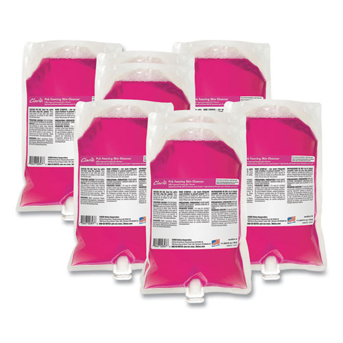Pink Foaming Skin Cleanser, Fresh, 1,000 mL Refill Bag, 6/Carton