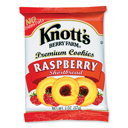 Image of Premium Berry Jam Shortbread Cookies, Raspberry, 2 oz Pack, 36/Carton