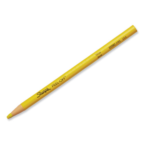 Image of Sharpie® Peel-Off China Markers, Yellow, Dozen