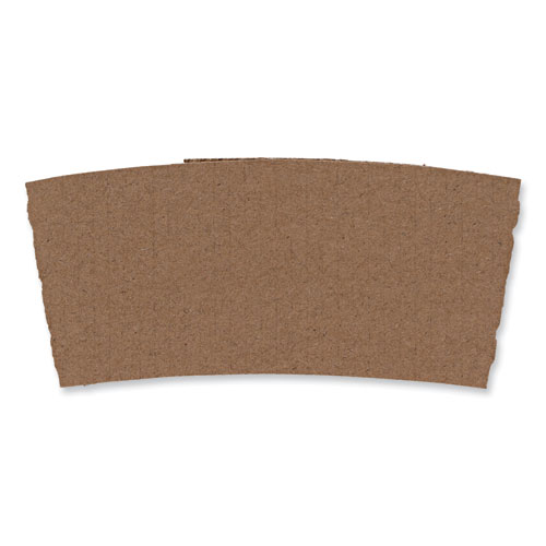 Cup Sleeves, Fits 10 oz to 20 oz Hot Cups, Kraft, 1,200/Carton