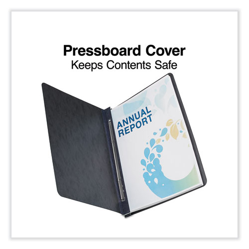 Image of Universal® Pressboard Report Cover, Two-Piece Prong Fastener, 3" Capacity, 8.5 X 11, Black/Black