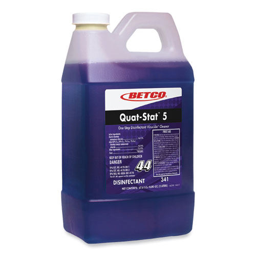 Quat-Stat 5 Disinfectant, Lavender Scent, 2 L Bottle, 4/Carton