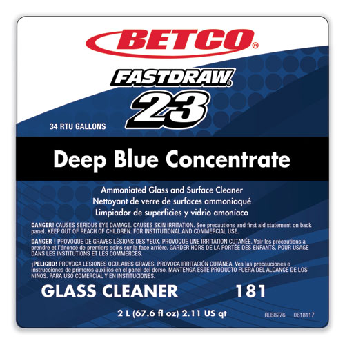 Deep Blue Glass and Surface Cleaner, 2 L Bottle, 4/Carton