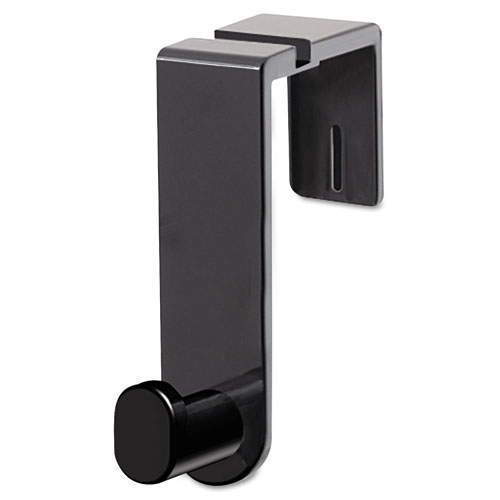 Plastic Coat Hook, 1-Hook, 1.75 x 5.25 x 4, Black - Zerbee