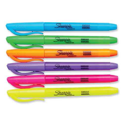 Image of Sharpie® Pocket Style Highlighters, Assorted Ink Colors, Chisel Tip, Assorted Barrel Colors, 36/Pack