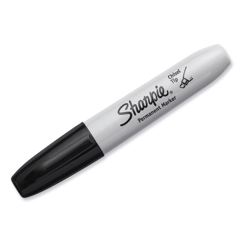 Image of Sharpie® Chisel Tip Permanent Marker, Broad Chisel Tip, Black, 36/Pack