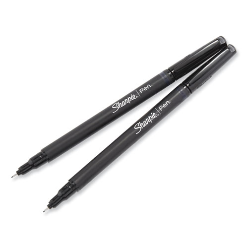 Art Pen Porous Point Pen, Stick, Fine 0.4 mm, Assorted Ink Colors, Black Barrel, 24/Pack