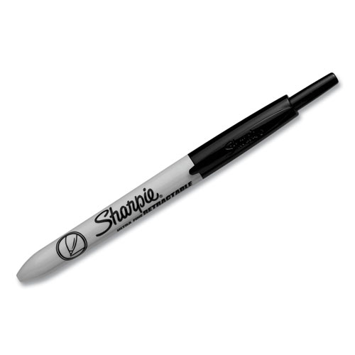 Image of Sharpie® Retractable Permanent Marker, Extra-Fine Needle Tip, Black