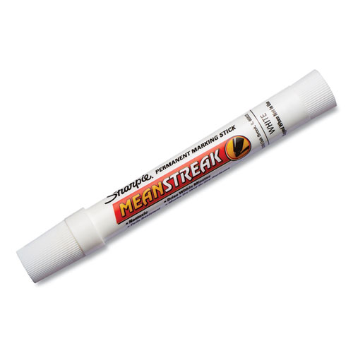 Image of Sharpie® Mean Streak Marking Stick, Broad Bullet Tip, White
