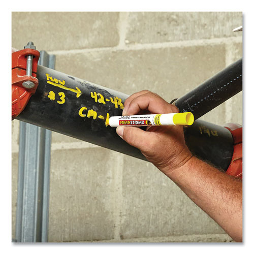 Image of Sharpie® Mean Streak Marking Stick, Broad Bullet Tip, Yellow