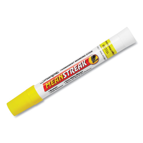 Image of Sharpie® Mean Streak Marking Stick, Broad Bullet Tip, Yellow