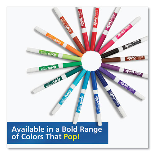 Image of Expo® Dry Erase Marker, Eraser And Cleaner Kit, Fine Bullet Tip, Assorted Colors, 5/Set
