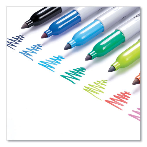Image of Sharpie® Fine Tip Permanent Marker, Fine Bullet Tip, Assorted Colors, 24/Set