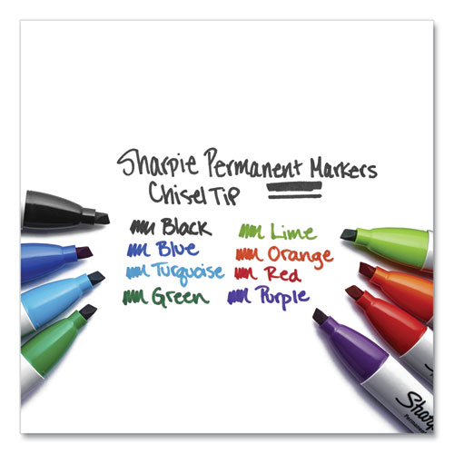 Chisel Tip Permanent Marker, Medium Chisel Tip, Black, Dozen