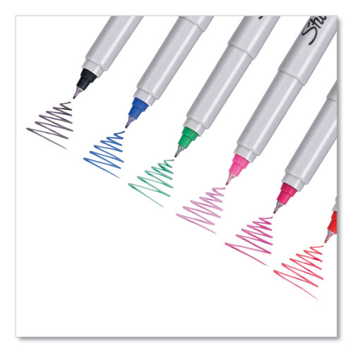 Ultra Fine Tip Permanent Marker, Ultra-Fine Needle Tip, Blue, Dozen