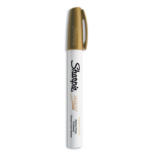 Sharpie® Permanent Paint Marker, Medium Bullet Tip, Gold