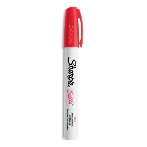 Sharpie® Permanent Paint Marker, Medium Bullet Tip, Red