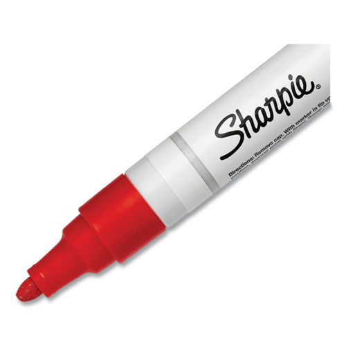 Permanent Paint Marker, Medium Bullet Tip, Red