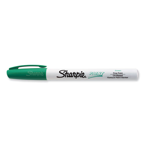 Image of Sharpie® Permanent Paint Marker, Fine Bullet Tip, Green