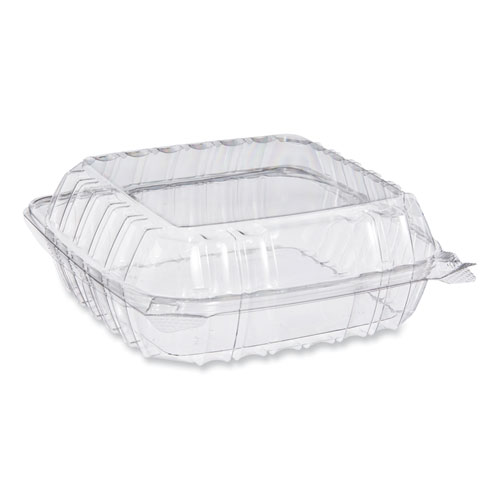 Dart® ClearSeal Hinged-Lid Plastic Containers, 3-Compartment, 9.4 x 8.9 x 3, Plastic, 100/Bag, 2 Bags/Carton