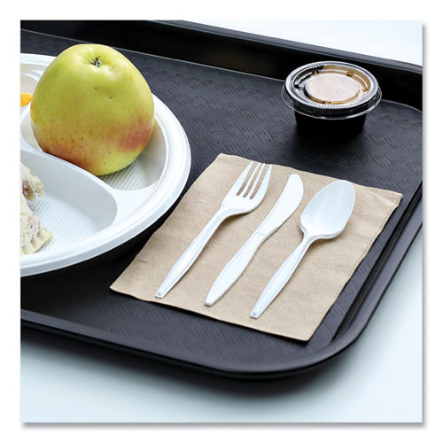 Image of Boardwalk® Mediumweight Wrapped Polypropylene Cutlery, Teaspoon, White, 1,000/Carton